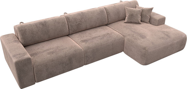 Изображение товара Диван угловой Лига Диванов Лига-036 НПБ Классик Лонг правый / 127795 (велюр Tower 05 бежевый)