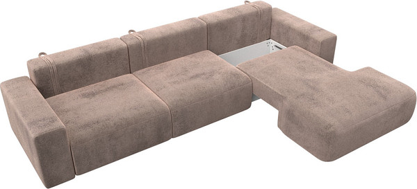 Изображение товара Диван угловой Лига Диванов Лига-036 НПБ Классик Лонг правый / 127795 (велюр Tower 05 бежевый)