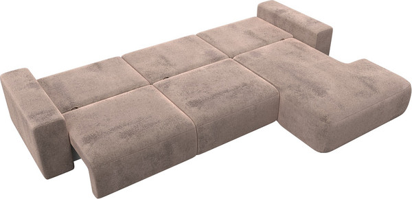 Изображение товара Диван угловой Лига Диванов Лига-036 НПБ Классик Лонг правый / 127795 (велюр Tower 05 бежевый)