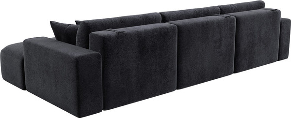 Изображение товара Диван угловой Лига Диванов Лига-036 НПБ Классик Лонг правый / 127803 (велюр Tower 11 темно-серый)