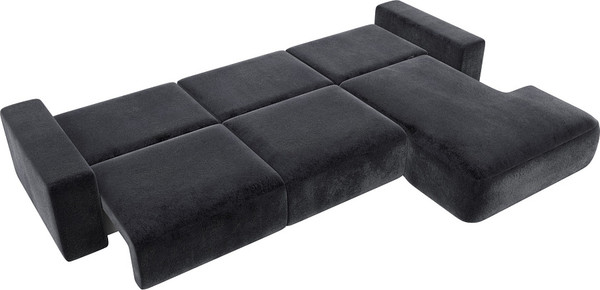 Изображение товара Диван угловой Лига Диванов Лига-036 НПБ Классик Лонг правый / 127803 (велюр Tower 11 темно-серый)