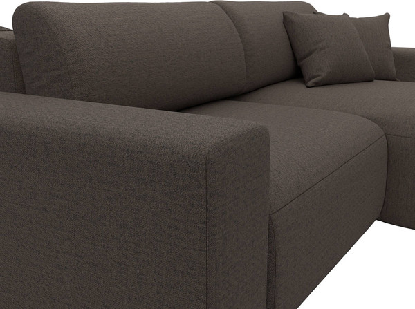 Изображение товара Диван угловой Лига Диванов Лига-036 НПБ Классик правый / 124682 (рогожка амур коричневый)