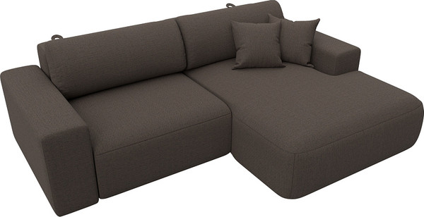 Изображение товара Диван угловой Лига Диванов Лига-036 НПБ Классик правый / 124682 (рогожка амур коричневый)