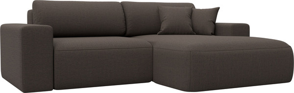 Изображение товара Диван угловой Лига Диванов Лига-036 НПБ Классик правый / 124682 (рогожка амур коричневый)