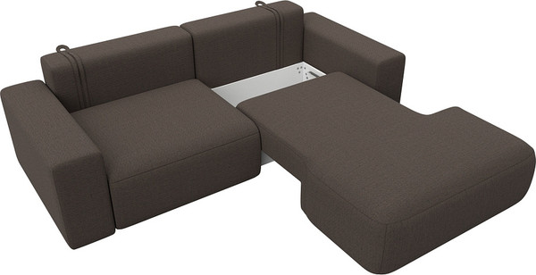 Изображение товара Диван угловой Лига Диванов Лига-036 НПБ Классик правый / 124682 (рогожка амур коричневый)