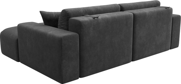 Изображение товара Диван угловой Лига Диванов Лига-036 НПБ Классик правый / 127725 (велюр Brut 16 темно-серый)