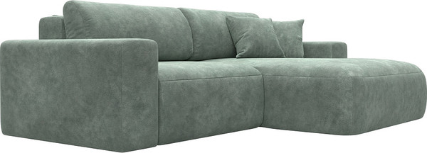 Изображение товара Диван угловой Лига Диванов Лига-036 НПБ Классик правый / 127726 (велюр Brut 08 зеленый)