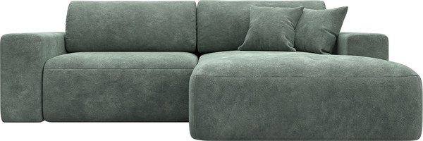 Изображение товара Диван угловой Лига Диванов Лига-036 НПБ Классик правый / 127726 (велюр Brut 08 зеленый)