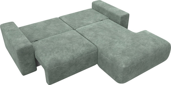 Изображение товара Диван угловой Лига Диванов Лига-036 НПБ Классик правый / 127726 (велюр Brut 08 зеленый)