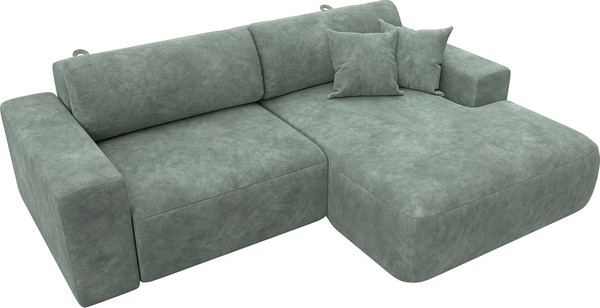 Изображение товара Диван угловой Лига Диванов Лига-036 НПБ Классик правый / 127726 (велюр Brut 08 зеленый)