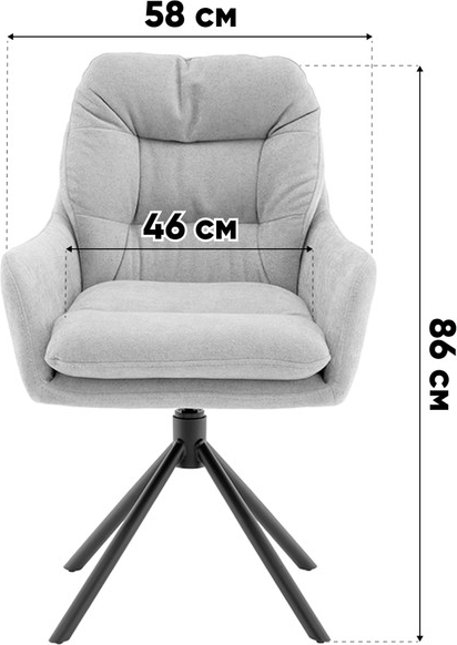 Изображение товара Стул Stool Group Ральфио / SSP 149-86033 (букле серый)