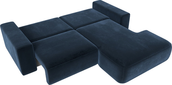 Изображение товара Диван угловой Лига Диванов Лига-036 НПБ Классик правый / 127736 (велюр Tower 13 синий)