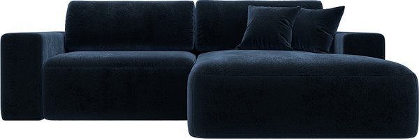 Изображение товара Диван угловой Лига Диванов Лига-036 НПБ Классик правый / 127736 (велюр Tower 13 синий)