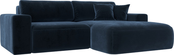 Изображение товара Диван угловой Лига Диванов Лига-036 НПБ Классик правый / 127736 (велюр Tower 13 синий)