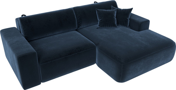 Изображение товара Диван угловой Лига Диванов Лига-036 НПБ Классик правый / 127736 (велюр Tower 13 синий)