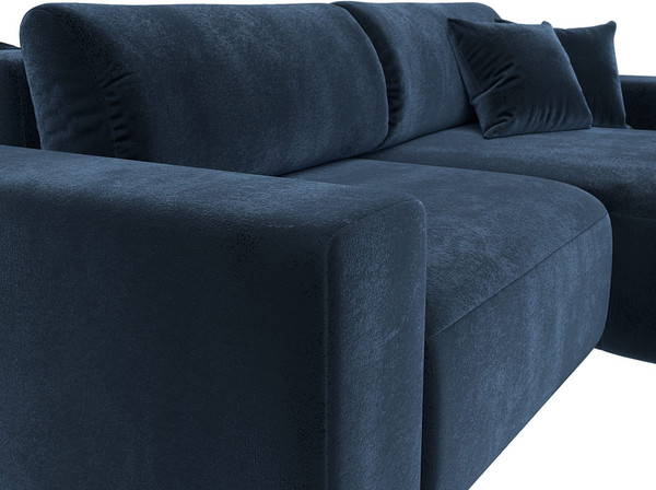 Изображение товара Диван угловой Лига Диванов Лига-036 НПБ Классик правый / 127736 (велюр Tower 13 синий)