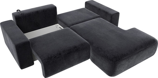 Изображение товара Диван угловой Лига Диванов Лига-036 НПБ Классик правый / 127743 (велюр Tower 11 темно-серый)