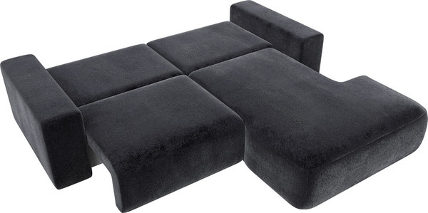 Изображение товара Диван угловой Лига Диванов Лига-036 НПБ Классик правый / 127743 (велюр Tower 11 темно-серый)