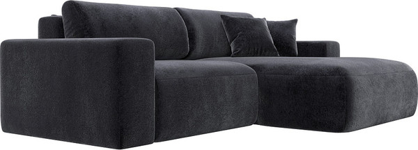 Изображение товара Диван угловой Лига Диванов Лига-036 НПБ Классик правый / 127743 (велюр Tower 11 темно-серый)