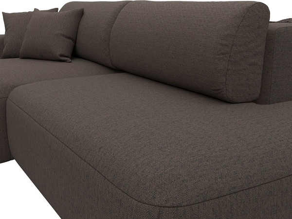 Изображение товара Диван угловой Лига Диванов Лига-036 НПБ Модерн левый / 124698L (рогожка амур коричневый)