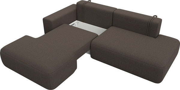 Изображение товара Диван угловой Лига Диванов Лига-036 НПБ Модерн левый / 124698L (рогожка амур коричневый)