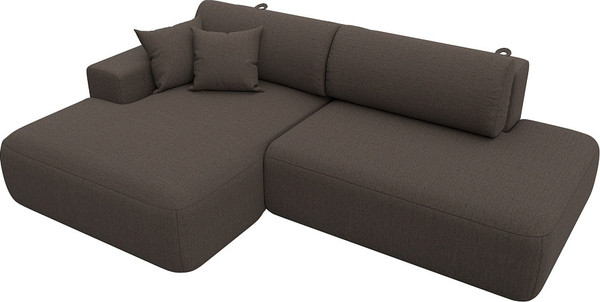 Изображение товара Диван угловой Лига Диванов Лига-036 НПБ Модерн левый / 124698L (рогожка амур коричневый)