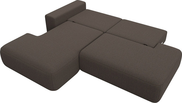 Изображение товара Диван угловой Лига Диванов Лига-036 НПБ Модерн левый / 124698L (рогожка амур коричневый)