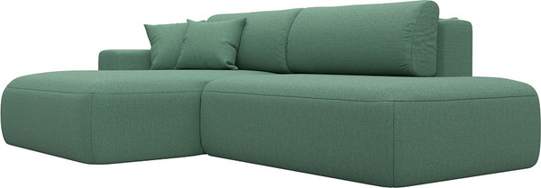 Изображение товара Диван угловой Лига Диванов Лига-036 НПБ Модерн левый / 124699L (рогожка амур зеленый)
