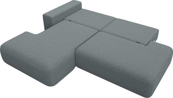 Изображение товара Диван угловой Лига Диванов Лига-036 НПБ Модерн левый / 124700L (рогожка амур серый)