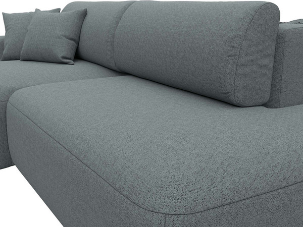 Изображение товара Диван угловой Лига Диванов Лига-036 НПБ Модерн левый / 124700L (рогожка амур серый)