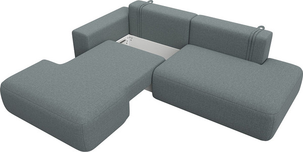 Изображение товара Диван угловой Лига Диванов Лига-036 НПБ Модерн левый / 124700L (рогожка амур серый)