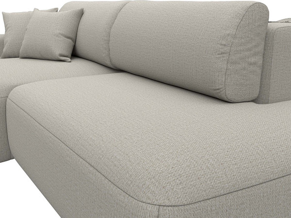 Изображение товара Диван угловой Лига Диванов Лига-036 НПБ Модерн левый / 125472L (рогожка амур бежевый)