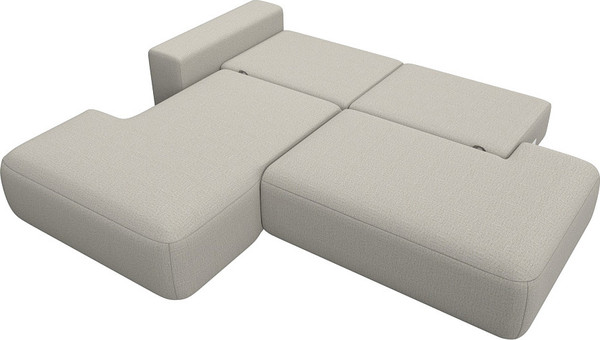 Изображение товара Диван угловой Лига Диванов Лига-036 НПБ Модерн левый / 125472L (рогожка амур бежевый)