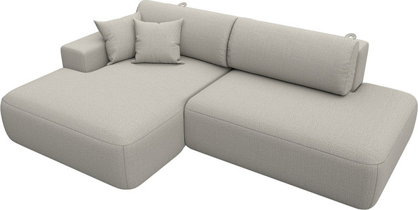 Изображение товара Диван угловой Лига Диванов Лига-036 НПБ Модерн левый / 125472L (рогожка амур бежевый)