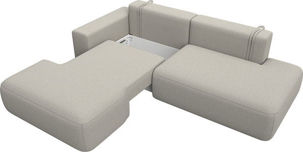 Изображение товара Диван угловой Лига Диванов Лига-036 НПБ Модерн левый / 125472L (рогожка амур бежевый)