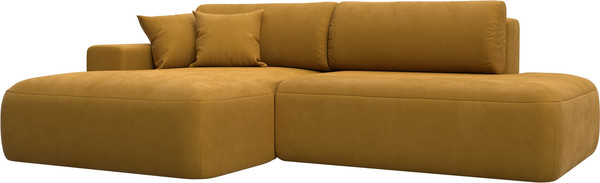 Изображение товара Диван угловой Лига Диванов Лига-036 НПБ Модерн левый / 127764L (велюр Brut 10 желтый)