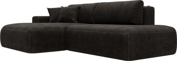 Изображение товара Диван угловой Лига Диванов Лига-036 НПБ Модерн левый / 127768L (велюр Brut 17 коричневый)