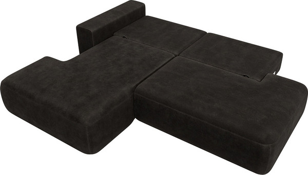 Изображение товара Диван угловой Лига Диванов Лига-036 НПБ Модерн левый / 127768L (велюр Brut 17 коричневый)