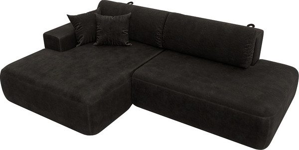 Изображение товара Диван угловой Лига Диванов Лига-036 НПБ Модерн левый / 127768L (велюр Brut 17 коричневый)