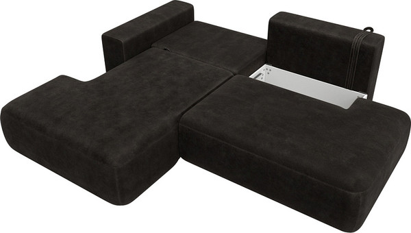 Изображение товара Диван угловой Лига Диванов Лига-036 НПБ Модерн левый / 127768L (велюр Brut 17 коричневый)