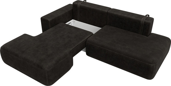 Изображение товара Диван угловой Лига Диванов Лига-036 НПБ Модерн левый / 127768L (велюр Brut 17 коричневый)