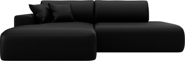 Изображение товара Диван угловой Лига Диванов Лига-036 НПБ Модерн левый / 127772L (экокожа Grifon 18 черный)
