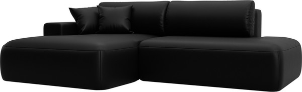 Изображение товара Диван угловой Лига Диванов Лига-036 НПБ Модерн левый / 127772L (экокожа Grifon 18 черный)