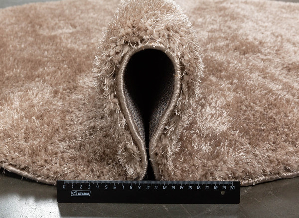 Изображение товара Коврик Radjab Carpet Паффи Шагги Круг 8 P001A (1x1, Vizon)