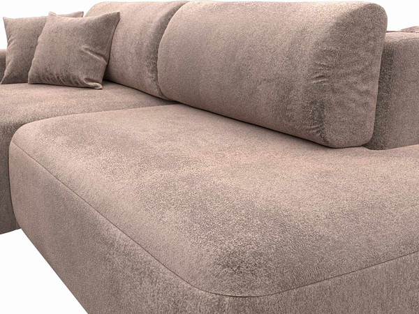 Изображение товара Диван угловой Лига Диванов Лига-036 НПБ Модерн левый / 127775L (велюр Tower 05 бежевый)