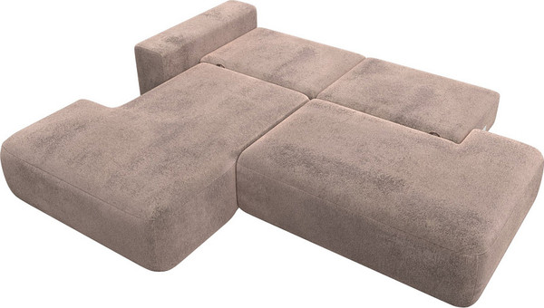 Изображение товара Диван угловой Лига Диванов Лига-036 НПБ Модерн левый / 127775L (велюр Tower 05 бежевый)