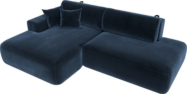 Изображение товара Диван угловой Лига Диванов Лига-036 НПБ Модерн левый / 127776L (велюр Tower 13 синий)