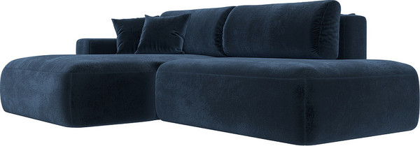 Изображение товара Диван угловой Лига Диванов Лига-036 НПБ Модерн левый / 127776L (велюр Tower 13 синий)