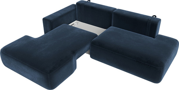 Изображение товара Диван угловой Лига Диванов Лига-036 НПБ Модерн левый / 127776L (велюр Tower 13 синий)