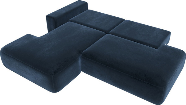 Изображение товара Диван угловой Лига Диванов Лига-036 НПБ Модерн левый / 127776L (велюр Tower 13 синий)